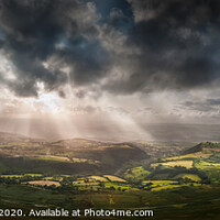Buy canvas prints of Light showers, Hay Bluff by Creative Photography Wales