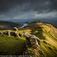 Buy canvas prints of Winter light above Talybont Reservoir by Creative Photography Wales