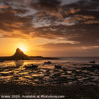 Buy canvas prints of Dawn at Lindisfarne Harbour on Holy Island, Northumberland by Creative Photography Wales