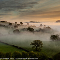 Buy canvas prints of View across Talybont on Usk towards the Black Mountains, Brecon  by Creative Photography Wales
