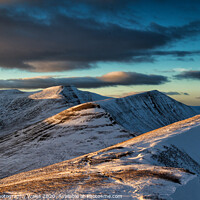 Buy canvas prints of Cribyn winter glow by Creative Photography Wales