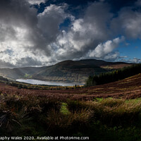 Buy canvas prints of Autumn Panorama above Talybont Reservoir by Creative Photography Wales