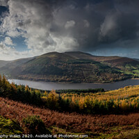 Buy canvas prints of Autumn Panorama above Talybont Reservoir by Creative Photography Wales