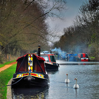 Buy canvas prints of Winter On The Kennet & Avon by Michael Rich