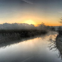 Buy canvas prints of Sunrise over The Ashby-de-la-Zouch Canal by Scott Simpson