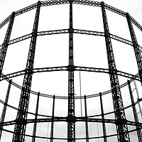 Buy canvas prints of Disused London Gasometer by Scott Simpson