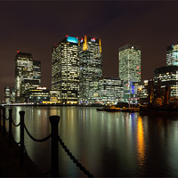 Buy canvas prints of The Docks By Night by Paul Shears Photogr