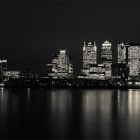 Buy canvas prints of Canary Wharf From Across The River Thames II by Paul Shears Photogr