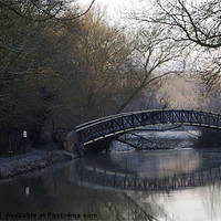 Buy canvas prints of Frosty Bridge Shipton on Cherwell by Paul Green