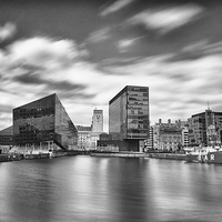 Buy canvas prints of Canning Docks Black and White by Jonah Anderson Photography