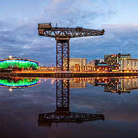 Buy canvas prints of Glasgow River Clyde Panorama by Grant Glendinning