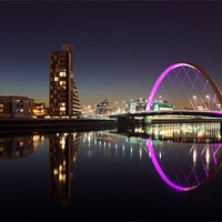 Buy canvas prints of Glasgow Clyde Arc Bridge by Grant Glendinning