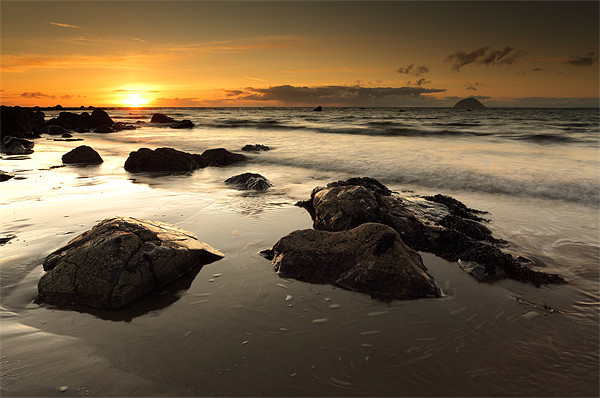 Ayrshire coast Sunset Canvas Print by Grant Glen