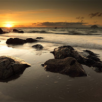 Buy canvas prints of Ayrshire coast Sunset by Grant Glen