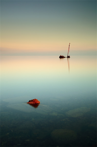 Flat calm shipwreck Canvas Print by Scottish Landscape and Wildlife Canvas Print