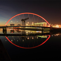 Buy canvas prints of Glasgow Clyde Arc Bridge by Grant Glendinning