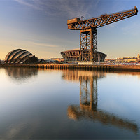 Buy canvas prints of River Clyde Reflections by Grant Glendinning
