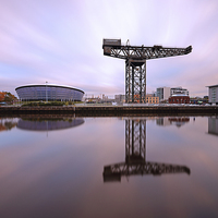 Buy canvas prints of Glasgow Clyde Reflections by Grant Glendinning