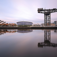 Buy canvas prints of Clyde waterfront reflections by Grant Glendinning