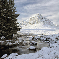 Buy canvas prints of Glencoe Winter Landscape by Grant Glendinning