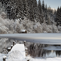 Buy canvas prints of  Loch Ard Winter by Grant Glendinning