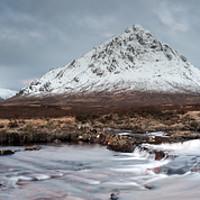 Buy canvas prints of Creise and Buachaille Etive Mor Panorama by Grant Glendinning