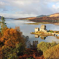 Buy canvas prints of Eilean Donan Reflection in Autumn by Grant Glendinning