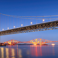 Buy canvas prints of Forth Bridges in Twilight by Grant Glendinning