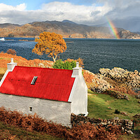 Buy canvas prints of Loch Shieldaig Cottage by Grant Glendinning