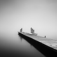Buy canvas prints of Boat Jetty in the mist by Grant Glendinning