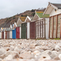 Buy canvas prints of Lyme Regis Huts by Joanne Crockford