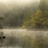 Buy canvas prints of Loch Ard Misty Morning by Maria Gaellman