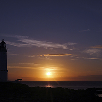 Buy canvas prints of Corsewall Lighthouse Sunset by Maria Gaellman