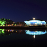 Buy canvas prints of Armadillo and The Hydro at Night by Maria Gaellman