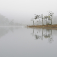 Buy canvas prints of Loch Ard Misty Sunrise by Maria Gaellman