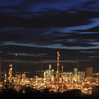 Buy canvas prints of Grangemouth Refinery at Night by Maria Gaellman