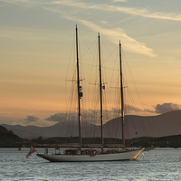 Buy canvas prints of Oban Bay at Sunset by Maria Gaellman