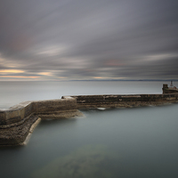 Buy canvas prints of St Monans Pier at Sunset by Maria Gaellman