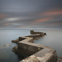 Buy canvas prints of St Monans Pier at Sunset by Maria Gaellman