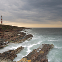 Buy canvas prints of Tarbat Ness Lighthouse as Sunset by Maria Gaellman