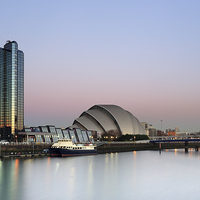 Buy canvas prints of Glasgow River Clyde at Sunrise by Maria Gaellman