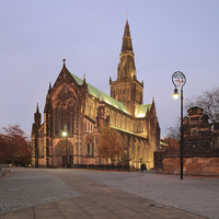 Buy canvas prints of Glasgow Cathedral at Sunset by Maria Gaellman