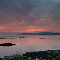 Buy canvas prints of Red Sunset by Sound of Jura by Maria Gaellman