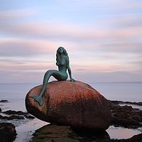 Buy canvas prints of Mermaid of the North at Sunset by Maria Gaellman