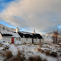 Buy canvas prints of Blackrock Cottage in Winter by Maria Gaellman