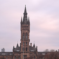 Buy canvas prints of University of Glasgow at Sunrise by Maria Gaellman