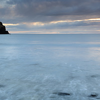 Buy canvas prints of Talisker Point Sea Stack at Sunset by Maria Gaellman
