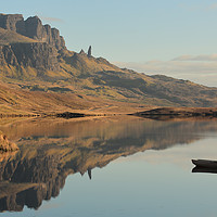 Buy canvas prints of The Storr reflecting in Loch Fada by Maria Gaellman