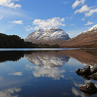 Buy canvas prints of Liathach Reflections in Loch Clair by Maria Gaellman