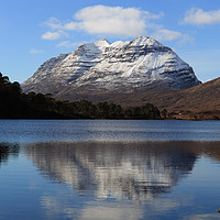 Buy canvas prints of Liathach and Loch Clair Reflections in Panorama by Maria Gaellman